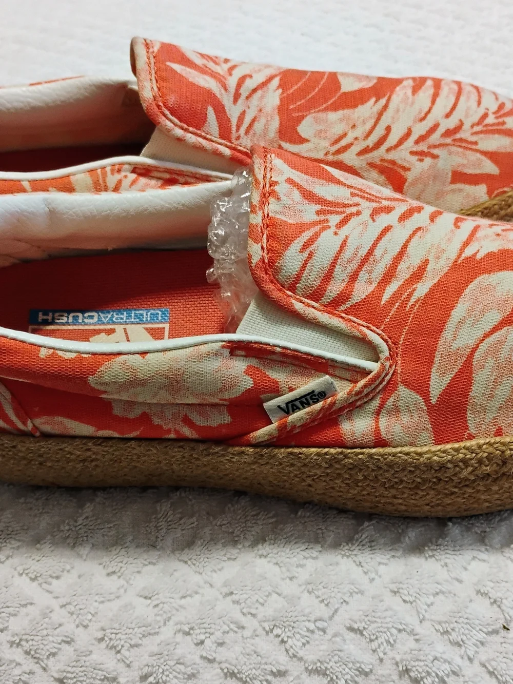 Vans Coral Tropical Floral Slip-On Espadrilles Sneakers Women's Size 10